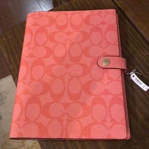 Pink lemonade coach leather notebook
